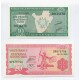 BURUNDI 2005 SERIE DE 2 BILLETES SIN CIRCULAR, UNC